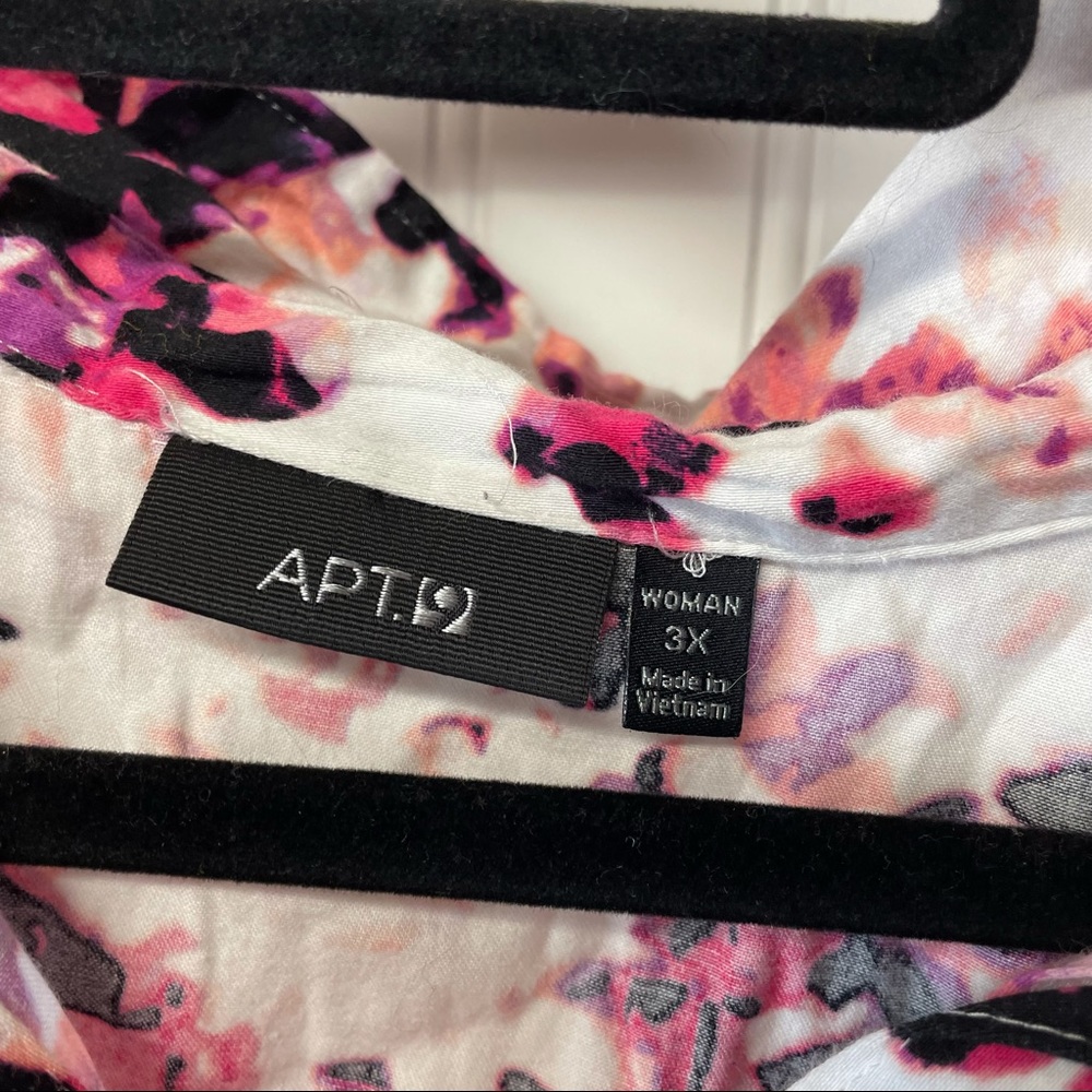 Apt 9 Button Down Colorful Top Size 3x - image 2